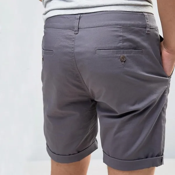 Oem Shorts Manufacturer Button Fly Mens Slim Fitness Chino Shorts