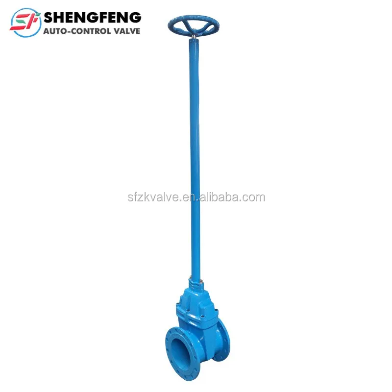 Dn400 Pn16 Ductile Iron Extended Stem Extension Spindle Gate Valve