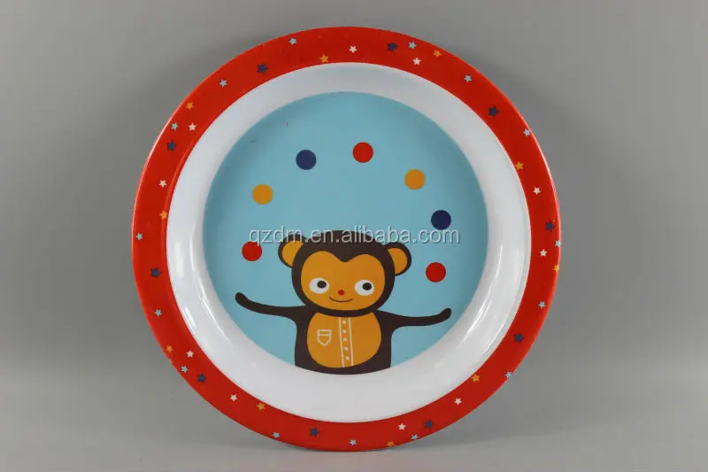 100% Melamine Kids Dinner Plate Lunch Plate Unbreakable
