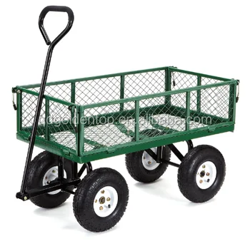 300kg Heavy Duty Steel Mesh Nursery Wagon Yard Garden Cart 300kg Heavy Duty Steel Mesh Nursery