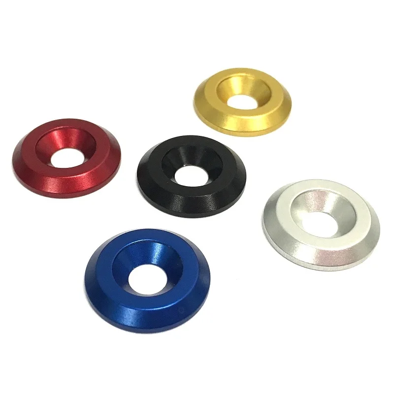 Custom Colorful Anodizing Aluminum Cone Cup Head Screw Gasket ...