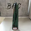 natural green ruby in zoisite stone point crystal large point