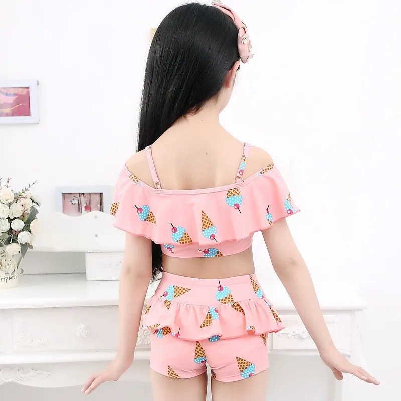 2017 Hermosa Niñas 2 Piezas Ropa De Playa Natación Traje De China - Buy