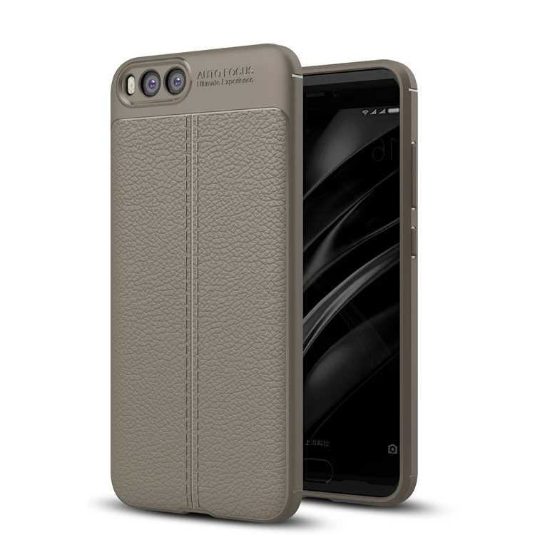 2017 New Design Carbon Fiber Lichee Pattern For Xiaomi mi 6 Soft TPU Case For Xiaomi mi 6