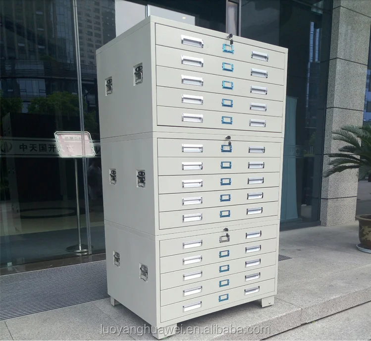 Map Paper Steel Storage Cabinet