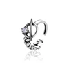 2019 fashion Thai 925 silver Zircon geometry Chains N letter rings for womens couples