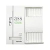 Food grade laser logo drinking glass straw reusable straw