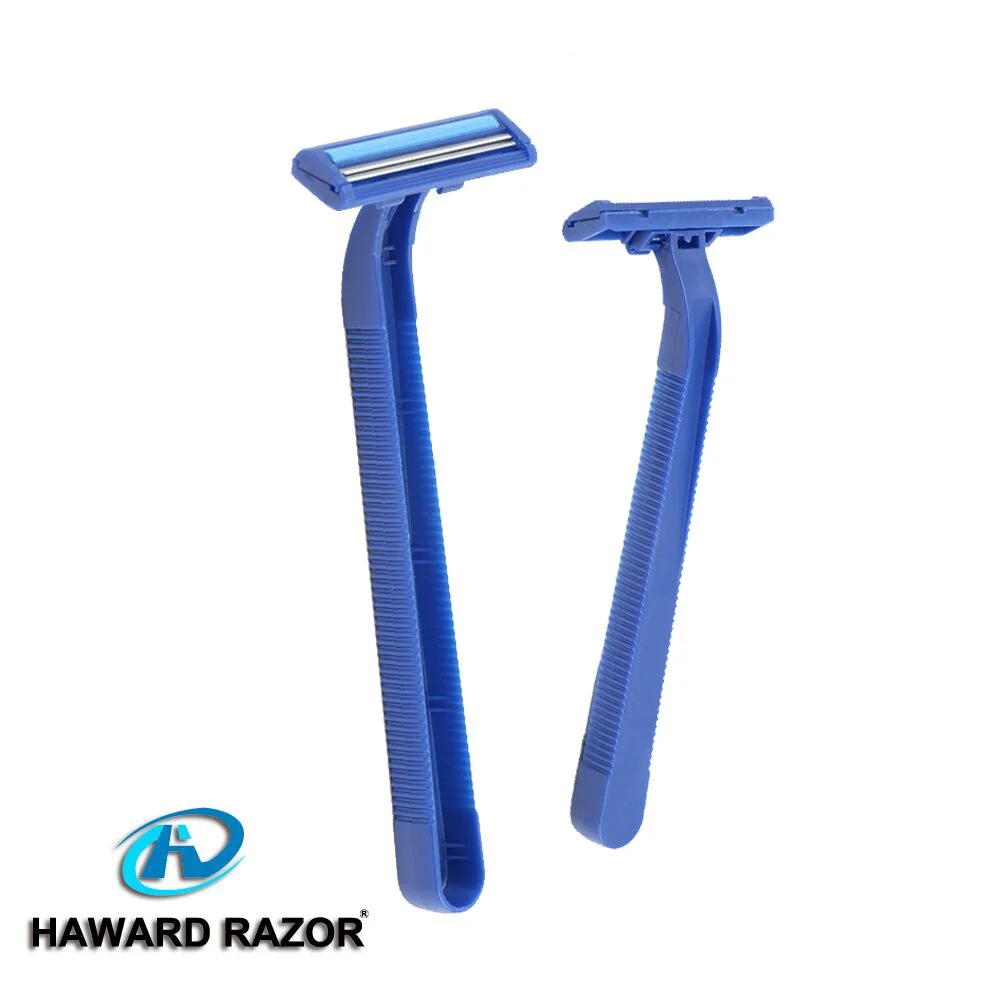 D206l Long Plastic Handle Disposable Twin Blade Shaving Razor Fixed