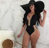 2019 Hollow Out one piece swimsuit sexy women Bandage Swimwear Monokini Bathing Suits Beachwear