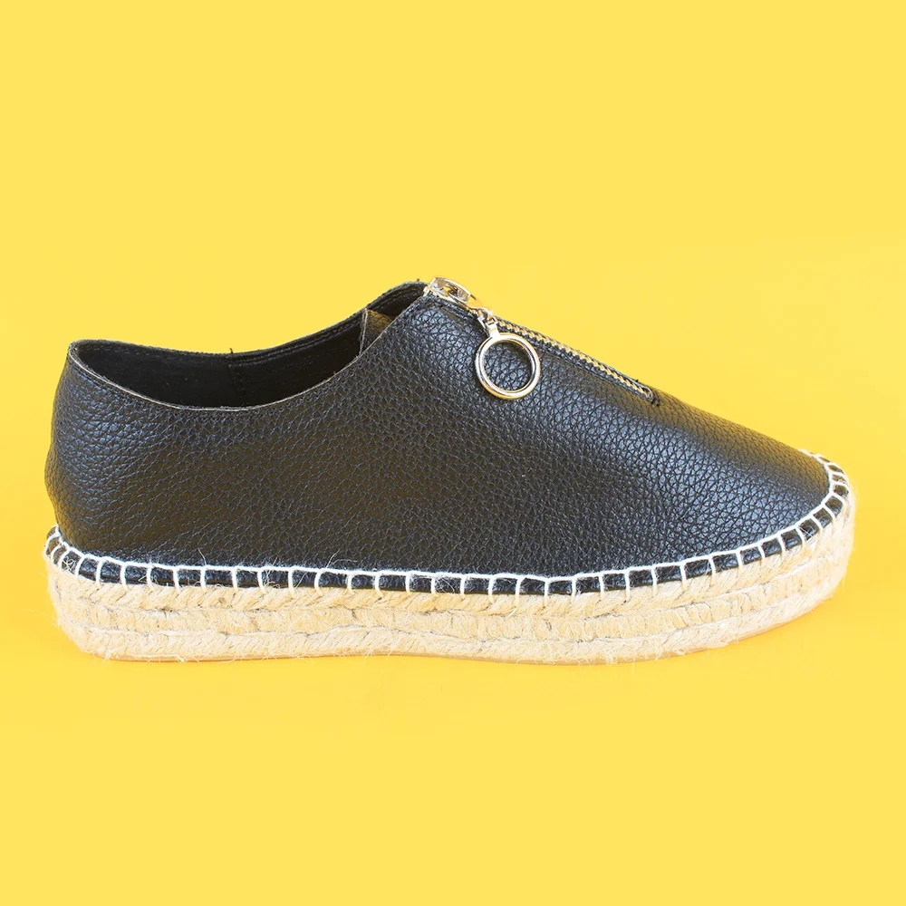 ladies black espadrilles