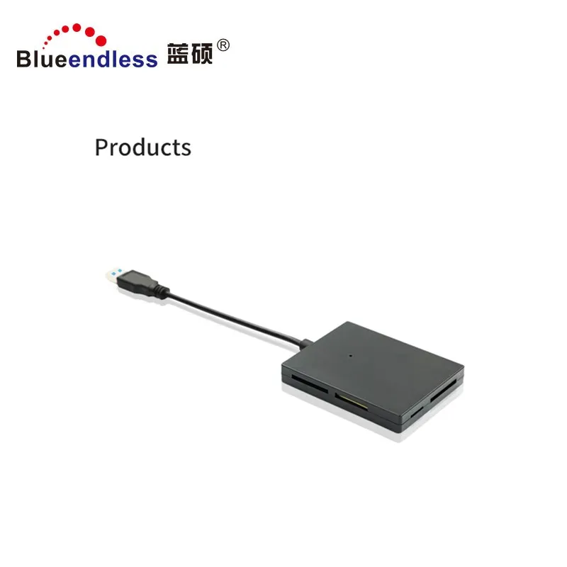 Factory wholesale Blueendless BS-C5U3A multi usb card reader high speed USB 2.0 3.0 Multi Smart Cards Reader with 5 slots - ANKUX.COM