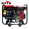 BISON(CHINA) BS6500DCE(H) 5kw 5000 Watt 5kva Air-cooled Portable 10HP Diesel Engine Self Start Diesel Generator 6500