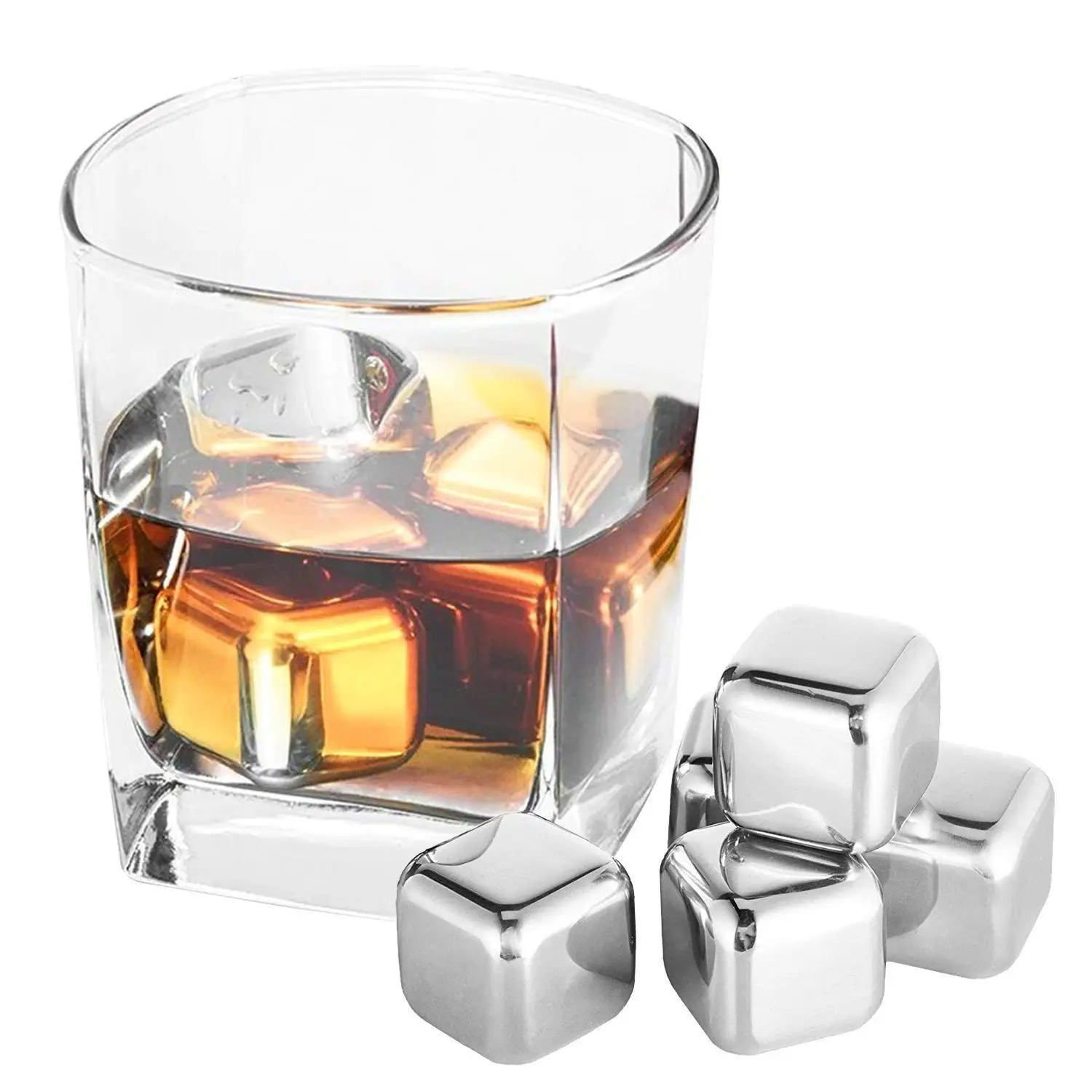 Káº¿t quáº£ hÃ¬nh áº£nh cho Whisky Stones Gift Set - 12 Food Grade Stainless Steel Ice Cubes