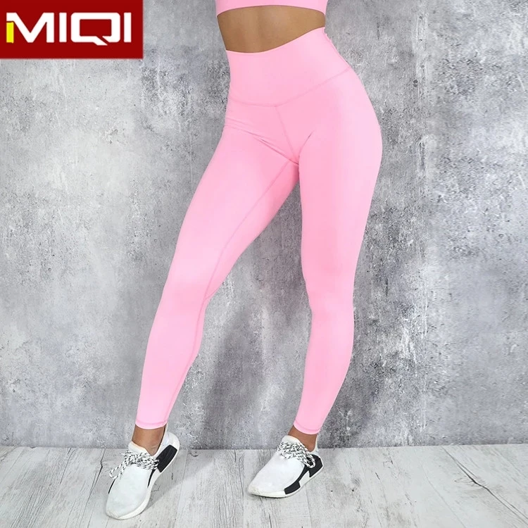 Customize Fitness Clothing High Waist Gym Legging Women V Shape Back