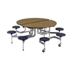 Orizeal admirable 8 seats restaurant school canteen dinning room round folding table and chairs fast acting