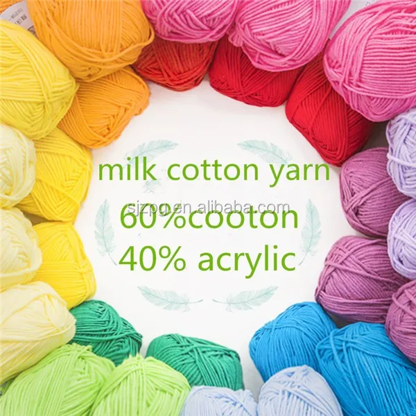 Wholesale Cheap Price Milk Cotton Yarn 50g Cotton Thread For Knitting