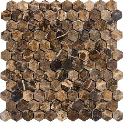 12-x-12-Polished-Hexagon-Marble-Mosaic-in-Emperador-Dark-EDHEX