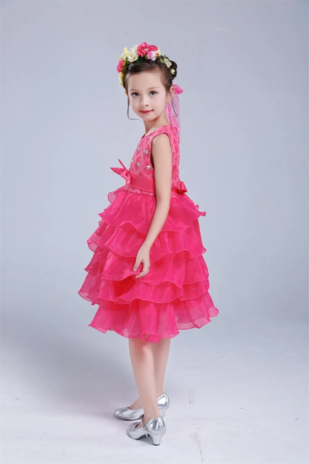 Children Girl Toddler Formal Fancy Dress Christening Wedding Party 1-6 years
