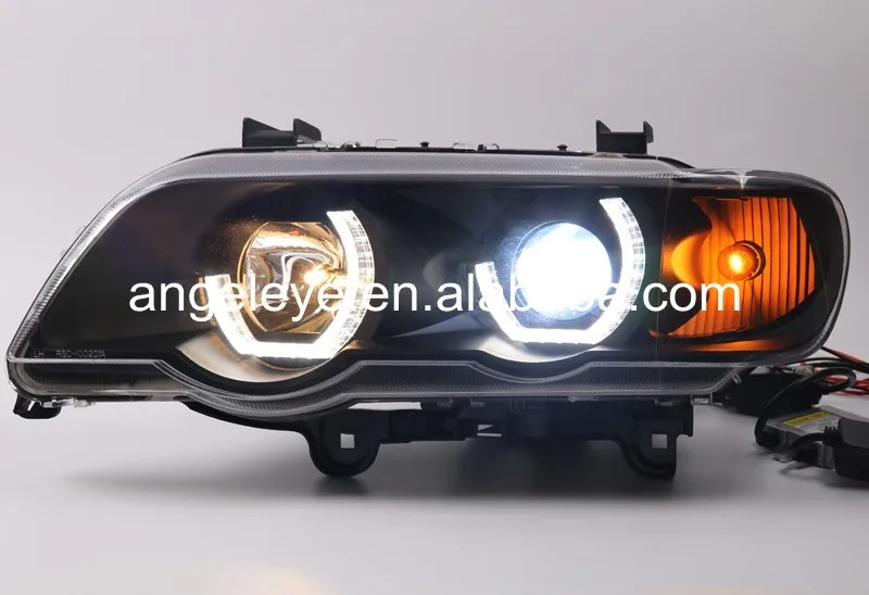 Kit Fari Anabbaglianti/Abbaglianti Headlights VR-1683 Per VW GOLF 5 (2003-2009) - Fendinebbia Inclusi, Colore Nero