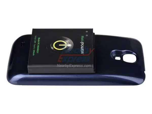 RAVPower Extended Battery RC-B600BE01 5200mah for Samsung Galaxy S2 S4 i9500 Extended Battery Cases with NFC Dark Blue Cover
