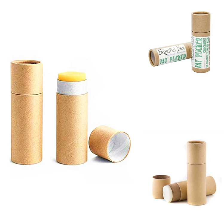 Download Wholesale Kraft Lip Balm Tubes Round Paper Packaging Can For Lipstick - Buy Kraft Lip Balm Tubes ...