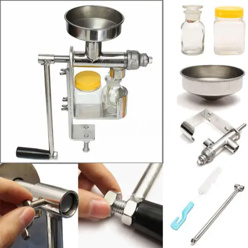 Household Stainless Steel Hand Manual Press Oil Machine Oil Expeller Extractor