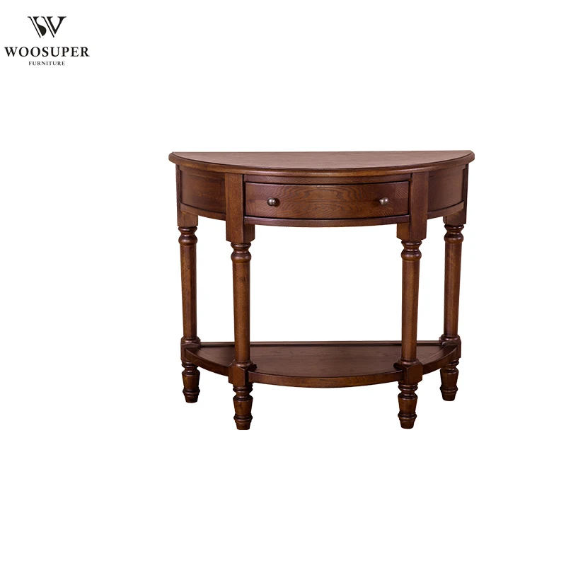 Entrance Hall Furniture Wooden Console Cabinet With Table Case