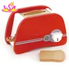 The simulation red wooden bread machine toy set with EN71 for children play W10D109