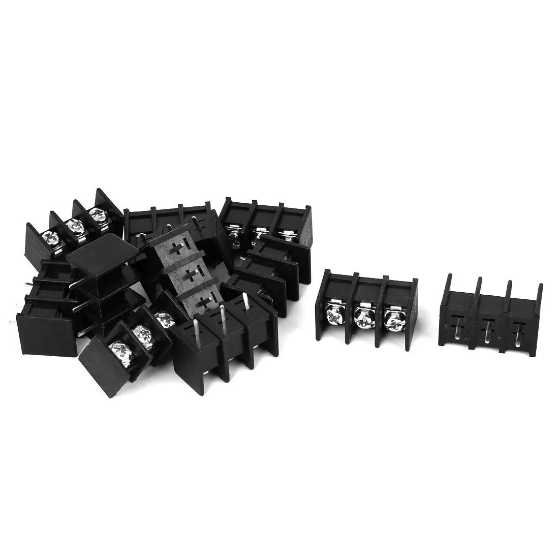 uxcell 8mm Pitch 3 Position PCB Screw Terminal Blocks Connector 300V 5A 12pcs