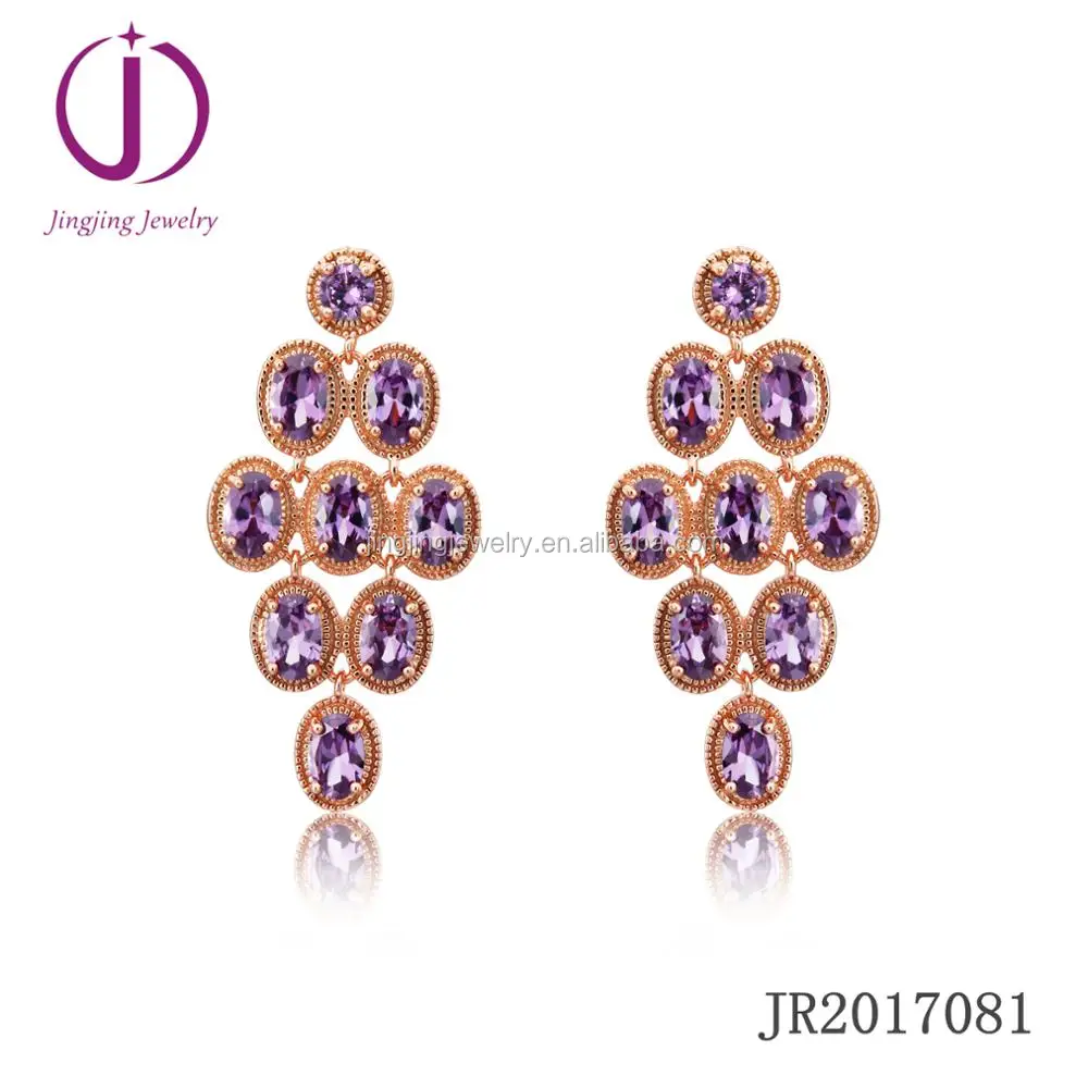 2018 Valentine Gift Fashion Chandelier Earring Designs New Model 2018 Valentine Gift Fashion Chandelier Earring Designs New Model Earrings With 925 Silver Amethyst