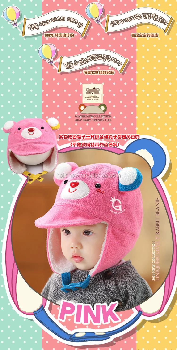 Pola Kartun Lucu Earflap Kutub Bulu Anak Anak Bayi Topi Musim Dingin