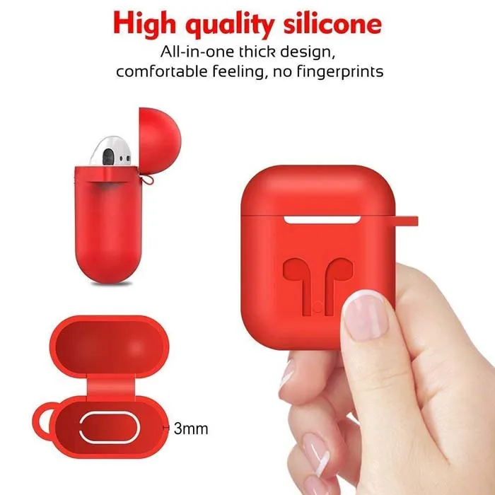 For Air Pods Universal Shock Proof Protective Cover Silicone Protective Case For Apple AirPod Charging Case Cover