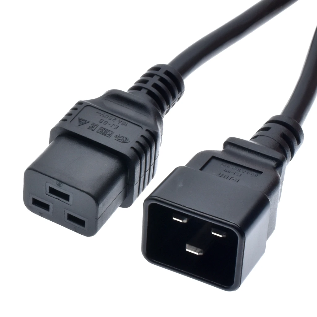 C19 C20 Server Ups Power Cable,C19 Female To C20 Male Power Supply Cord ...