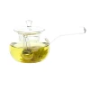 hot sale & high quality heat resistant glass teapot handmade glass teapot with straight handle