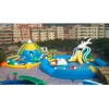 Giant inflatable water park, inflatable jumping cushion, inflatable water floats for events