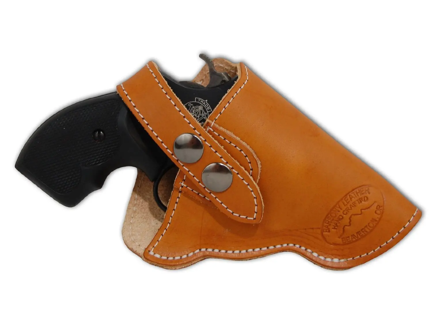 38.99. Barsony Saddle Tan Leather Gun Concealment Holster for Snub-Nose or ...