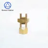 Brass Color Split Bolt Connector, Copper Wire Grip Clamp Screw Type Wire Connectors