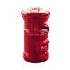 Customized red post box shape ceramic coin bank for kids