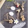 Amazon new item Easter wooden decoration Easter Nordic wooden chick & rabbit & egg pendant