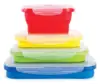 BPA Free, Microwave, Dishwasher and Freezer Safe Rectangle Silicone Food Storage Containers