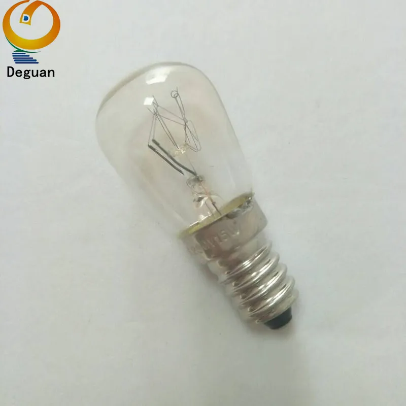 High temperature Refrigerator light bulb ST26 clear glass E14S  230v 15w oven bulb