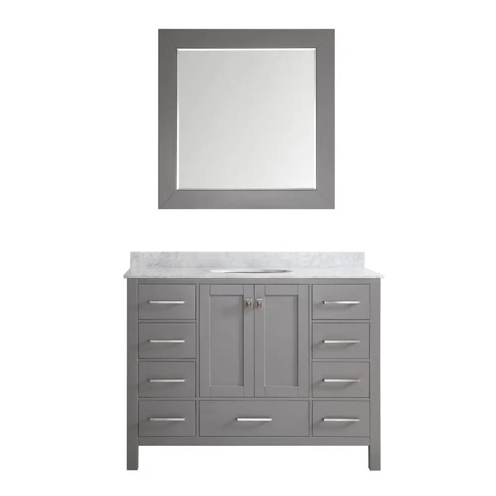 12x12 Vogue Premium Quality White Carrara Gray Glass Mixed Mosaic Tile for Backsplash and Bathroom Wall Designed in Italy