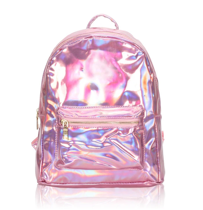 Hot Sale Rainbow School Bag Bookbag Girls Fancy Glitter Holographic ...