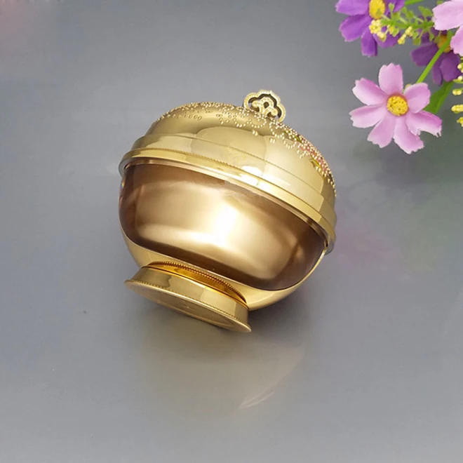 50G Face cream high grade Double wall gold cosmetics empty crown plastic Acrylic jar for skin care packaging with base