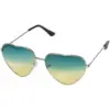 WHOLESALE HEART SUNGLASSES LOVE SHAPED FESTIVAL SHADES HIPPIE GREEN GRADIENT CM212