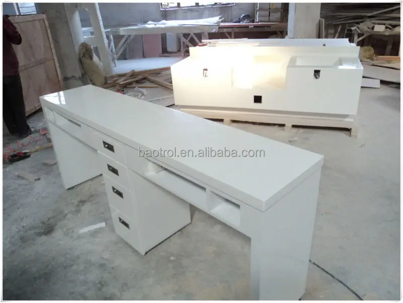 Marble Nail Bar Furniture Double Seats Manicure Table Salon Marble Nail Bar Furniture Double Seats Manicure Table Salon High Quality