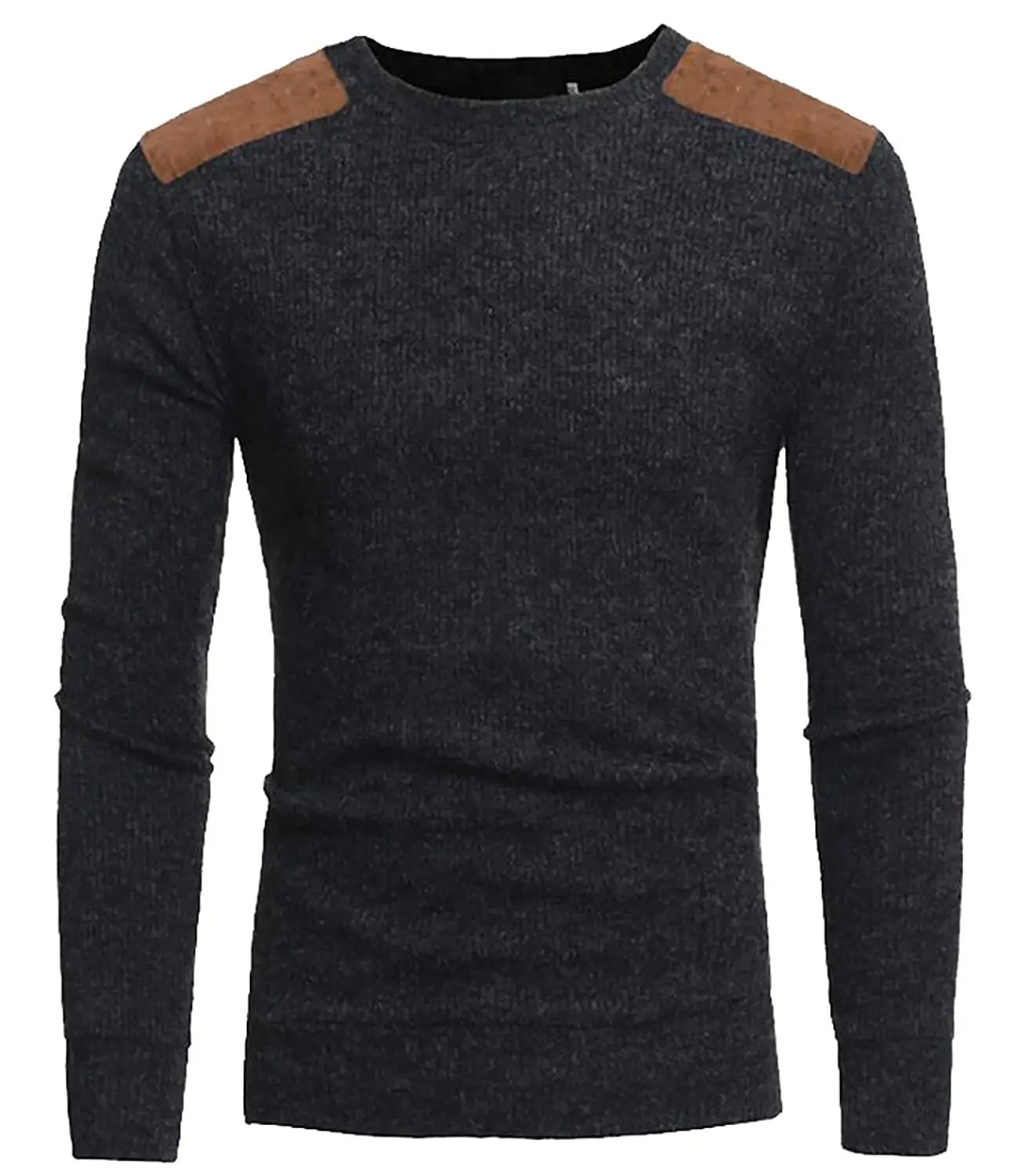 FLCH+YIGE Mens Long Sleeve Loose Knitted Jumper Turtleneck Pullover Sweaters Tops