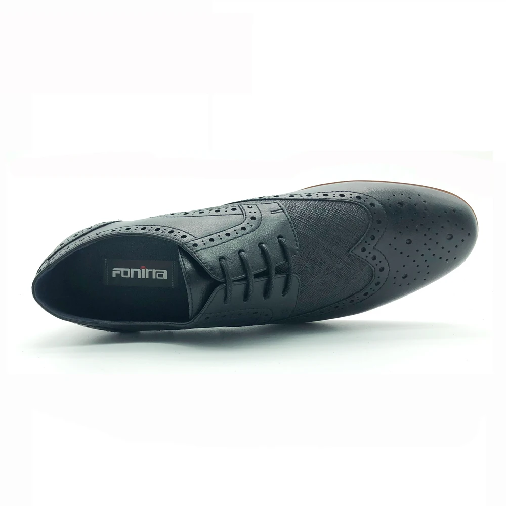 Latest Flat Sole Men Dress Shoe Casual Lace Up Men Pointed Toe Dress