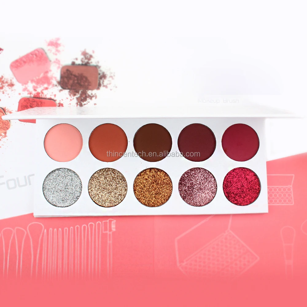 Make Up Private Label High Pigment Pressed Glitter Eyeshadow Palette Eye Shadow