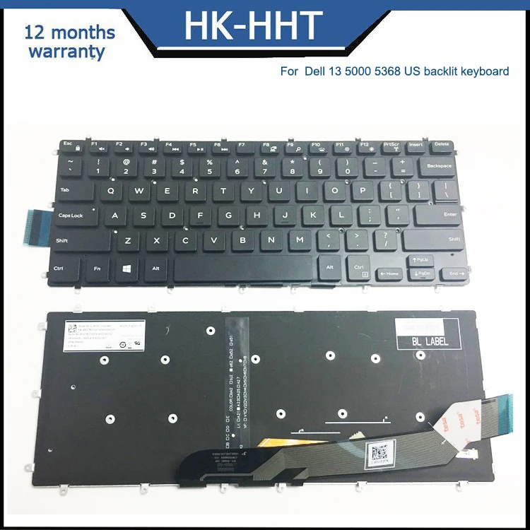 Keyboard for Dell Inspiron 13 5368 5378 7368 7378 US BACKLIT US